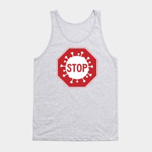 Stop Sign Corona Virus Tank Top